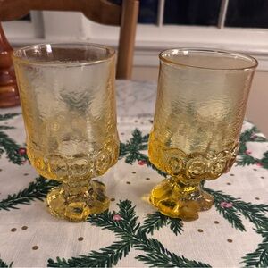 Franciscan tiffin Madeira corn silk iced tea glasses, like new, set of two.
